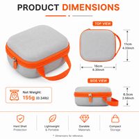 Étui personnalisé HongGo en EVA pour enceinte Bluetooth, système audio professionnel, équipement, coque rigide, résistant à l'eau, fermeture éclair, 2-3