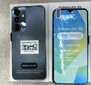 Samsung A16 5G Edition, processeur octa-core, double SIM, écran AMOLED 120 Hz, stockage 4+128 Go, LTE, français/espagnol/anglais - Product Image 2