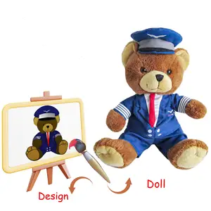 Ours marin en peluche de la Saint-Valentin personnalisé figurine style anime animaux en peluche porte-clés ours en peluche pour les enfants