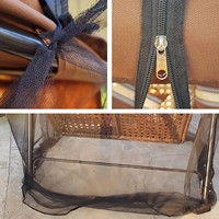 Chaise suspendue d'extérieur avec moustiquaire et pare-soleil en polyester pour la pêche, la cour, le jardin, les voyages, facile à installer