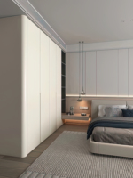 Armoire de chambre professionnelle en bois avec 2 tiroirs, autoportante, durable, écologique, en mélamine, moderne, minimaliste, grande capacité de rangement