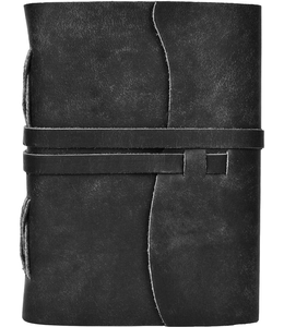 สมุดบันทึกหนังทำมือพร้อมกระดาษขอบดิบสไตล์วินเทจสำหรับเขียน วาดภาพ และใช้ในชีวิตประจำวัน - Product Image 1