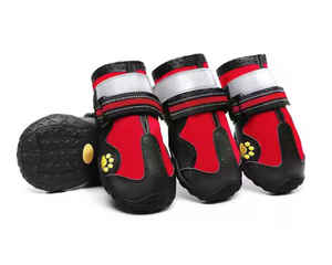 Осенне-зимняя теплая обувь для собак, Лидер продаж, симпатичная однотонная обувь для домашних животных, водонепроницаемая противоскользящая Накладка для ног, дышащая резиновая обувь - Product Image 2