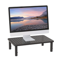 Penyangga Laptop Monitor Ganda, Dudukan Monitor Komputer Meja Berdiri Tv dengan Pengatur Logam