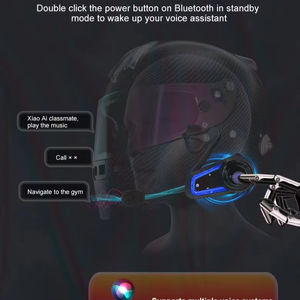 Casque Bluetooth Intercom <span class=keywords><strong>Moto</strong></span> TOUCARE V10, Intercom MESH pour 32 Personnes, Casque Intégral Imperméable et Anti-Bruit pour la Conduite - Product Image 1