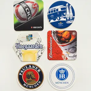 Wholesale Custom Printed Round Cheap Absorbent Paper Cardboard Drink Cup Beer Coasters