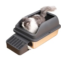 Produits pour animaux de compagnie 2026 Toilette pour chat pliable facile à installer Nettoyage des animaux de compagnie Grande litière pour chat en acier inoxydable et accessoires