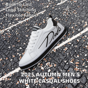 2026 All season New Breathable Mesh PU sneakers brand Casual <b>Shoes</b> <b>Men</b> Small <b>White</b> Fashion Low Top Single Walking Style <b>Shoes</b> - Product Image 2