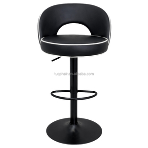 Venta de Fábrica: <span class=keywords><strong>Taburetes</strong></span> de Bar Ergonómicos con Respaldo Negro Tapizado y Base Metálica Resistente; <span class=keywords><strong>Taburetes</strong></span> de Bar de Lujo al por Mayor para <span class=keywords><strong>Cocina</strong></span> - Product Image 5