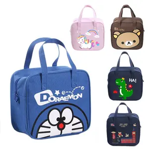 Custom Cartoon 600D Kids Cooler Lunch Bag Tote thermal bag Portable Food Picnic Bags for women Girl Boy School Insulation Box
