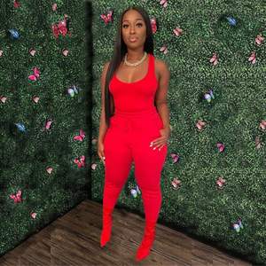 ชุดเสื้อยืดและเสื้อกั๊ก<span class=keywords><strong>2</strong></span>ชิ้นสำหรับผู้หญิง,ชุดเสื้อกันหนาวเสื้อยืดแขนยาวสำหรับผู้หญิงเสื้อยืดสีล้วนใหม่สำหรับฤดูร้อน - Product Image 4