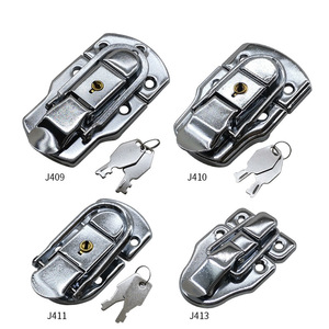 ตัวล็อคกระเป๋าสแตนเลส J409 J410 J411 J413 พร้อมกุญแจสำหรับกล่องเครื่องมือ กล่องเครื่องสำอาง ใช้ได้ทั่วไป - Product Image 1