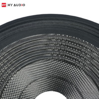 Service OEM/ODM HY AUDIO – Cône de haut-parleur en fibre de carbone avec bord en tissu de 12, 15, 18 pouces – Fournisseur d'usine d'accessoires et de produits de réparation pour haut-parleurs