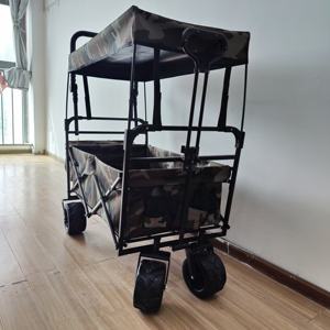 Yüksek kaliteli açık römork katlanır alüminyum balıkçılık plaj el market arabası plaj vagon sepeti - Product Image 3