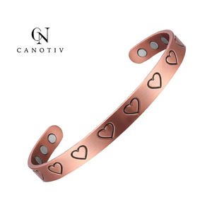 Bracelet en laiton pur plaqué <span class=keywords><strong>or</strong></span>, nouveau, puissant, Bio-santé, thérapie magnétique, en <span class=keywords><strong>cuivre</strong></span> pur - Product Image 4