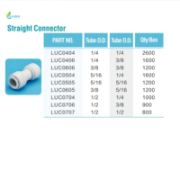 Raccord droit à enfiler 1/4" 1/2" pour purificateur d'eau universel, équipement de brassage artisanal pour camping-car, plomberie basse pression