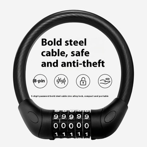 Candado <span class=keywords><strong>Antirrobo</strong></span> Combinado para Bicicleta, Cable de Acero, Accesorios para Bicicleta de Montaña, Protección para Bicicleta Eléctrica y Vehículo con Batería - Product Image 3