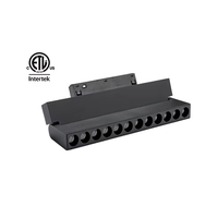 Grille lumineuse pliable moderne ETL CE RCM, système de rail magnétique en aluminium LED intelligent Zigbee, noir et blanc, DC48V, CRI90, pour la maison et le bureau