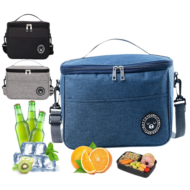 OEM Insulated Lunch Cooler Bag Water Resistant Leakproof Polyester Fabric for Picnic and Food Delivery