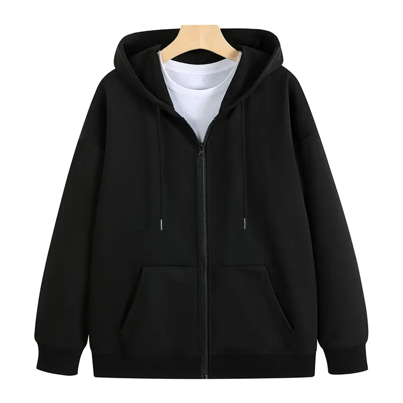 Wholesale Unisex High Quality Custom Hoody Jacket Men Hoodi Blank Full Zipper Face Zip Up Men's Hoodie