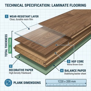 Plancher <span class=keywords><strong>stratifié</strong></span> rigide en HDF avec système d'installation facile, résistant à l'humidité, <span class=keywords><strong>pour</strong></span> la décoration de <span class=keywords><strong>cuisine</strong></span> - Product Image 6