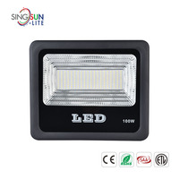 Réflecteur étanche moulé sous pression avec couvercle en verre trempé 30w 50 watts 100w 150w 200w 300w projecteur led rechargeable
