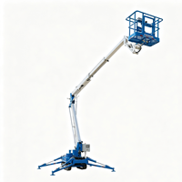 Plateforme élévatrice compacte à chenilles en caoutchouc, entraînement hydraulique, multi-puissance, hauteur de plateforme 10 m, hauteur de travail 12 m, capacité 200 kg