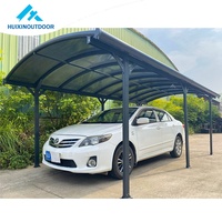 Abri d'auto en aluminium anti-vent feuille de polycarbonate anti-vent toit arqué abri de voiture étanche à la pluie garages de stationnement de voiture