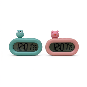 Réveil numérique mignon avec animaux de dessin animé, grand écran, minuteur de compte à rebours pour la chambre des enfants - Product Image 2