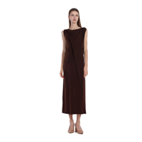 Ensemble pull et jupe longue fendue pour femme, en laine d'hiver, sans manches, col semi-haut, ample