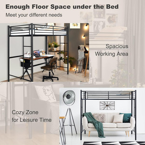 Base de Cama Triple Plegable para Adultos, Estilo Queen/King/Twin, con Plataforma de Listones, Estructura Metálica Grande con Almacenamiento - Product Image 5