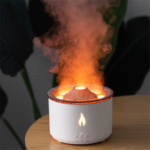 2023 Amaz nuevo 24V ultrasónico volcán vaporizador eléctrico portátil 3D llama Aroma difusor humidificador plástico 200ml uso doméstico - Product Image 3