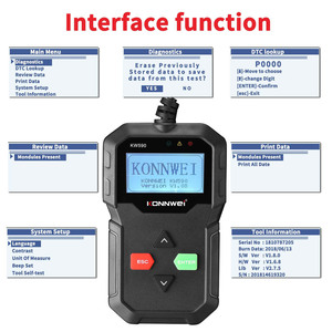 <span class=keywords><strong>Konnwei</strong></span> เครื่องสแกนวินิจฉัยรถยนต์สำหรับเครื่องยนต์ดีเซลเบนซิน <span class=keywords><strong>OBD2</strong></span> 12V OBD เครื่อง KW590วินิจฉัยรถยนต์ - Product Image 5
