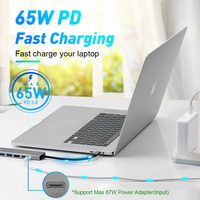 Penjualan Terbaik Multifungsi Type-c Charge dengan Ethernet Ke Rj45 Hdmi 8 Port Tipe C Ke Usb C 8 In 1 3.0 Hub Adapter Docking Laptop