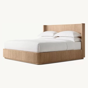 Customization Luxury American Modern Solid Wood Furniture <b>Bed</b> Classic Home Villa Hotel Bedroom Oak ML-503 Customizable <b>Sizes</b> Tai - Product Image 5