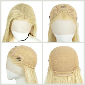 Platinum Blond Hand-woven Chemical Fiber Lace Headpiece 13*3 Large Area High-definition Front Lace Wig Female <strong>Lacewig</strong> - Product Image 6