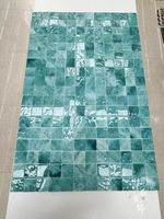 Mosaico de Cristal para Piscina, Azulejos de Pared con Fondo Azul para Baño y Cocina