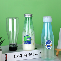 Bouteille de yaourt au lait jetable en PET transparente, bouteille en plastique pour jus, lait, thé, boissons