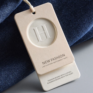 Etiquetas Colgantes <span class=keywords><strong>de</strong></span> Ropa Ecológicas Personalizadas <span class=keywords><strong>de</strong></span> Lujo para Bolsos, Zapatos y Prendas, Diseño Simple <span class=keywords><strong>de</strong></span> Columpio, Impresión Especial en Papel Presionado - Product Image 1