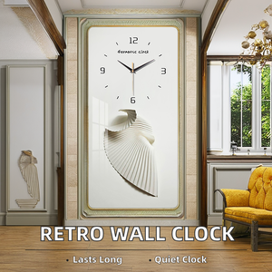 Tùy Chỉnh Retro Châu Âu Sang Trọng Trang Trí Đồng Hồ Treo Tường Im Lặng Cho Phòng Khách Và Hành Lang - Product Image 2