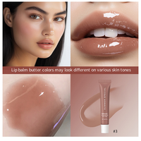Baume à lèvres hydratant d'été, brillant à lèvres effet miroir, rouge à lèvres parfum vanille menthe café glacé, huile à lèvres transparente, maquillage
