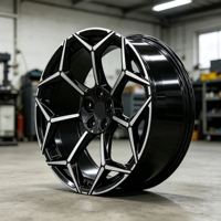 Jantes en alliage d'aluminium forgé LEAD, finition noir brillant, 16-24 pouces, légères, neuves, 5x114.3 PCD, 4 pièces pour Tesla