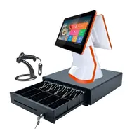 System POS Android 11 Windows 10 32G /64G /128G /256G /512G Storage 15.6 Inch Dual Screen All In 1 Desktop Pos System WIN 10