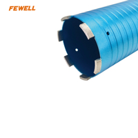 Foret diamanté à segment Arix soudé au laser, longueur 112 mm, filetage 450 mm 1-1/4UNC, pour la découpe humide de béton armé