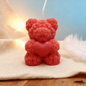Bougie parfumée en forme d'ours en peluche, ours en peluche unique en forme de bébé garçon, meilleur souvenir, floral, grande, personnalisée, mignonne, grande, mini bougie en forme d'ours en peluche - Product Image 3