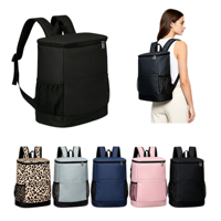 Sac à dos isotherme portable avec fermeture éclair, étanche, design thermique, pour 2 personnes, 15L, pique-nique en plein air, camping, plage, nourriture, boissons