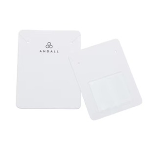 Custom Printing Logo <b>White</b> Neck <b>Lace</b> Card Jewelry Display Card with Pouch Earring Packaging Card - Product Image 2