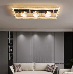 Nuevo estilo creativo forma de rectángulo luces de techo sala de estar Smart Square Crystal Led luz de techo - Product Image 1