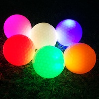 Balle de golf LED lumineuse activée par la lumière, pour jeu nocturne en extérieur et en intérieur, avec logo et motif personnalisés, fournie par le fabricant