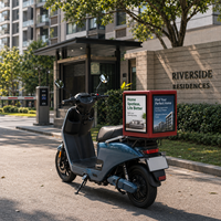 Panneau d'affichage LED publicitaire pour scooter de livraison, faible consommation, haute luminosité, vente en gros